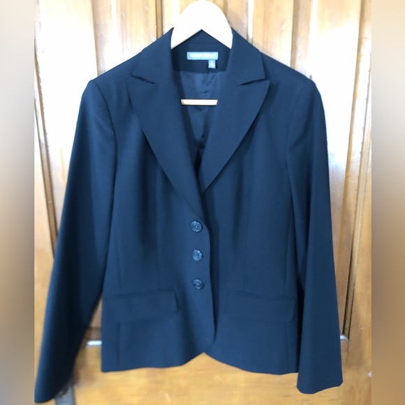 Vtg Tailored Women's Black Blazer - Picture 1 of 10